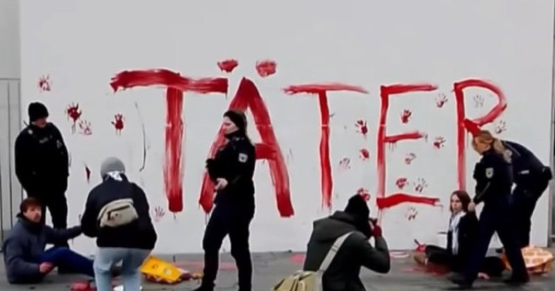 Almanya’nın soykırımcı İsrail’e silah desteği protesto edildi