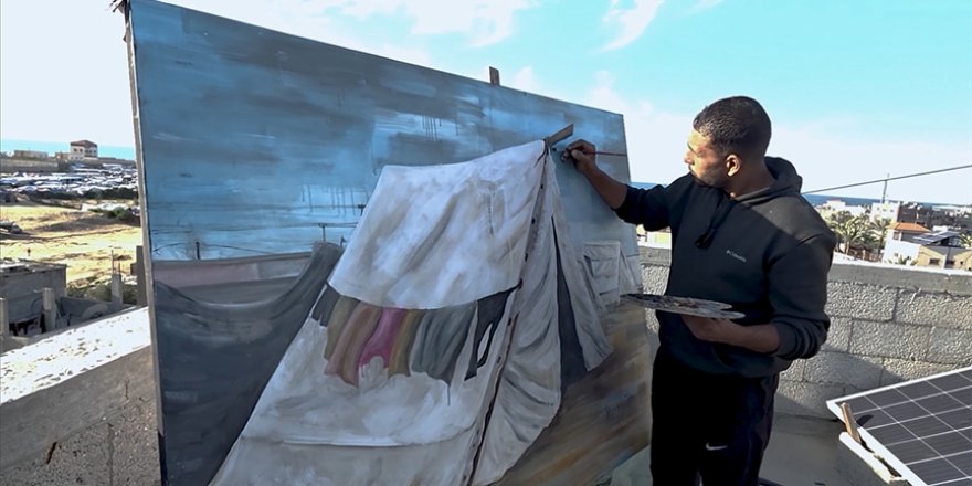 Gazze’deki acıyı tuvaline taşıyan ressam: Renklerimiz, sesimizi dünyaya ulaştırıyor