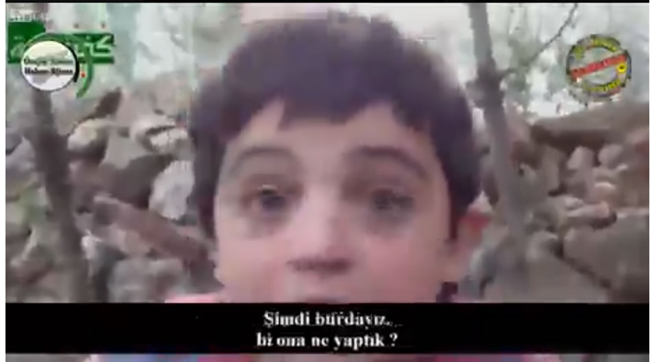 “Biz Esed’e ne yaptık da bizi öldürüyor?”diye soran çocuk büyüdü Şara’ya sarıldı