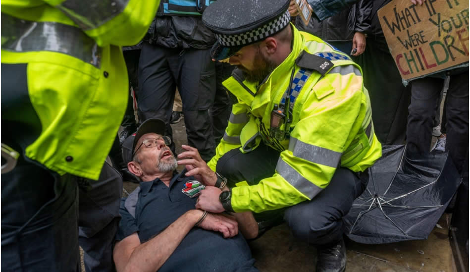 Palestine Action polis rehberi, protestocuların haksız yere tutuklandığını gösteriyor
