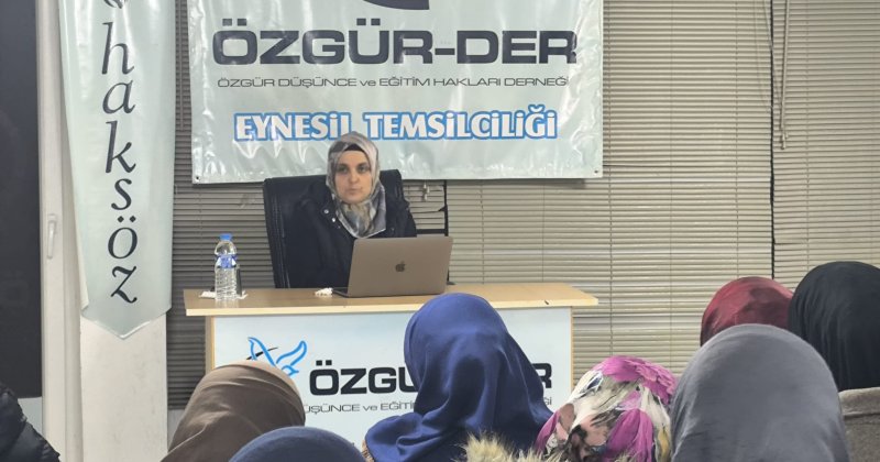 Eynesil Özgür-Der'de “Ümmet Coğrafyası ve Sorumluluklarımız” semineri yapıldı