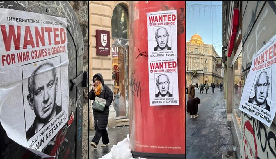 Bosna Hersek'te katil Netanyahu protestosu!