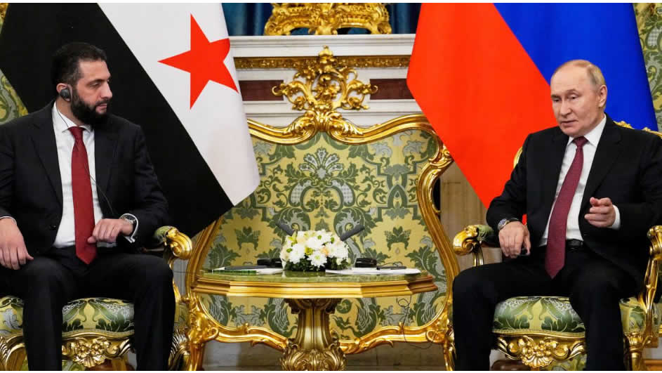 Putin ve Suriye Cumhurbaşkanı Şara Moskova'da görüştü