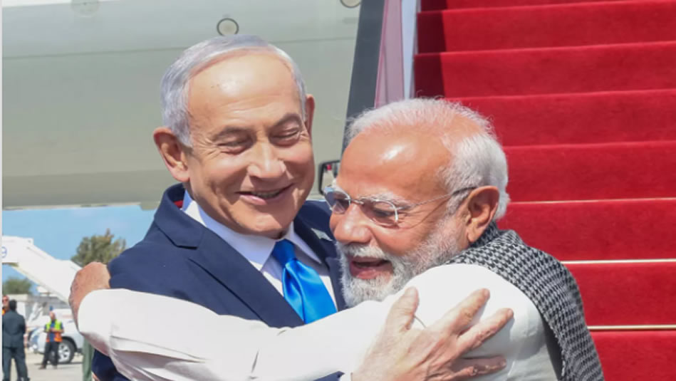 Katil Netanyahu’nun destekçisi Modi’ye İsrail meclisinde protesto