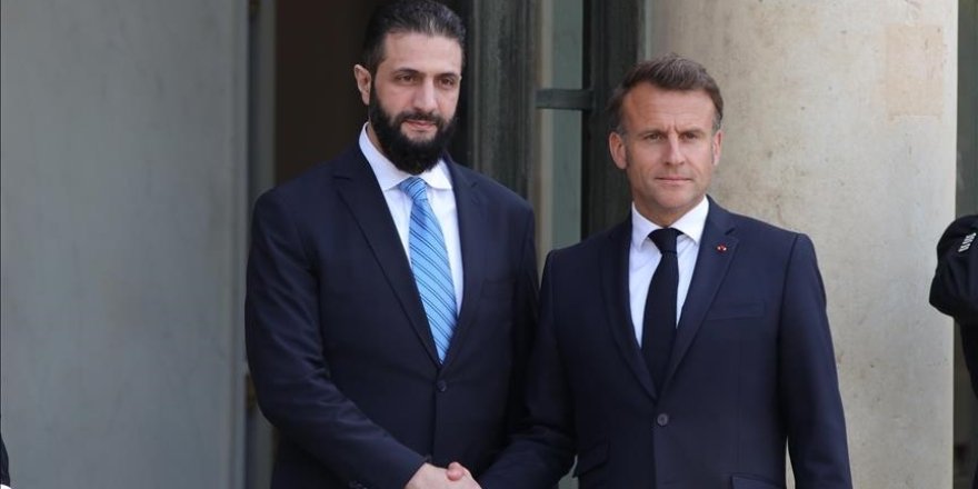 Şara, Macron ile bölgesel gelişmeleri görüştü