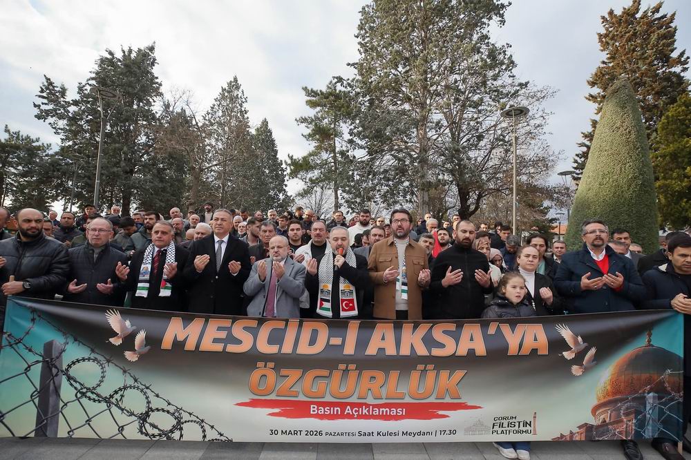 Çorum'da, "Mescid-i Aksa'ya özgürlük" çağrısı yapıldı!