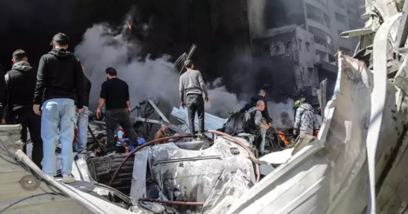 Siyonist rejim Lübnan'ı yoğun bir şekilde bombalıyor