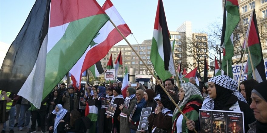 Filistinlileri hedef alan idam yasası Berlin'de protesto edildi