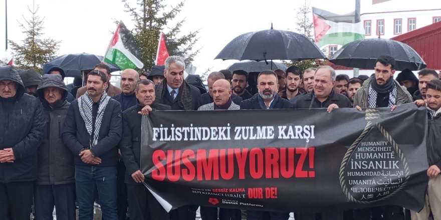 Filistinlileri hedef alan idam yasası Bitlis’te protesto edildi