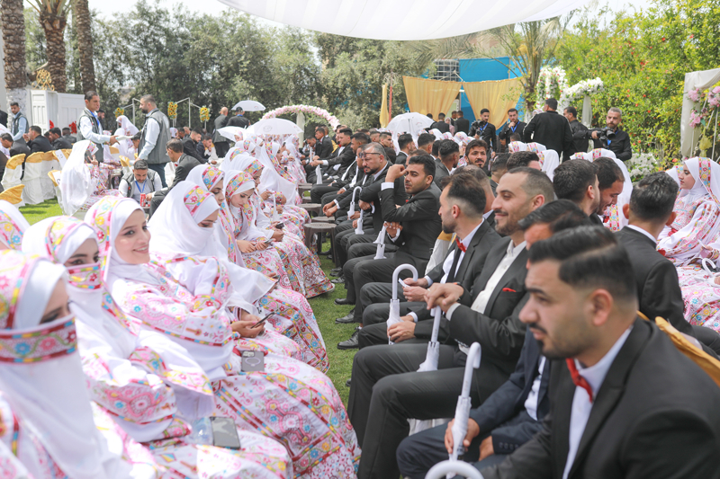 Gazze'de 150 çift için toplu düğün töreni yapıldı