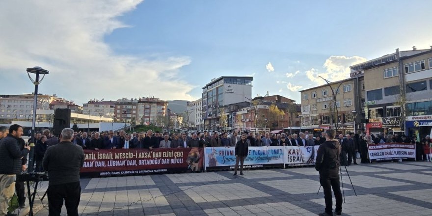 Sumud Filosuna yönelik saldırı Bingöl’de protesto edildi