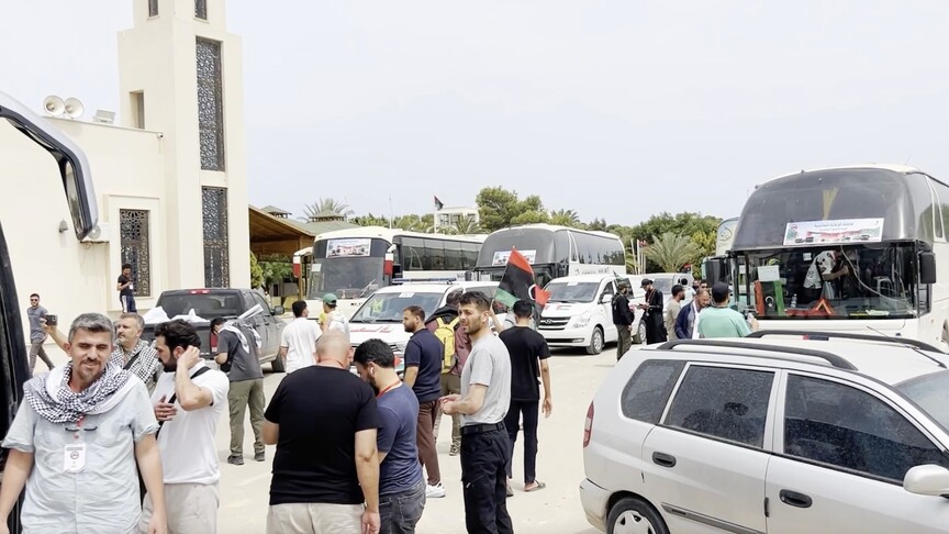 Küresel Sumud Filosu konvoyu, Sirte'de bekliyor