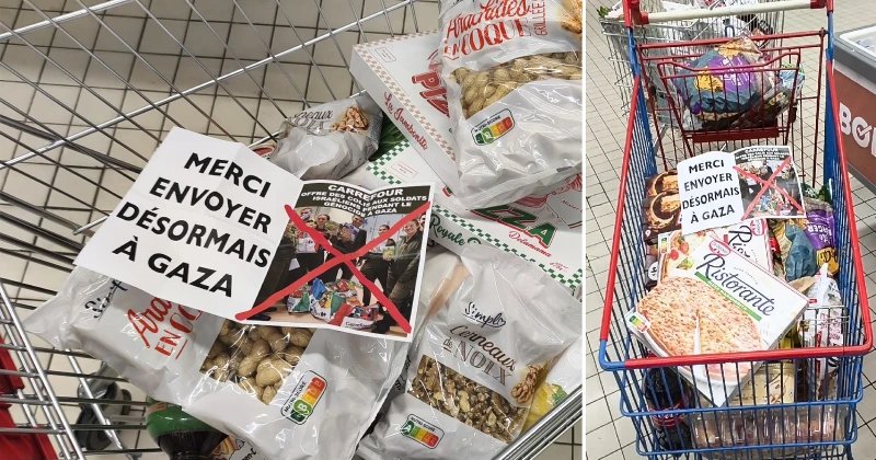 Filistin yanlısı aktivistler Carrefour’da Gazze’ye destek amacıyla eylem düzenledi