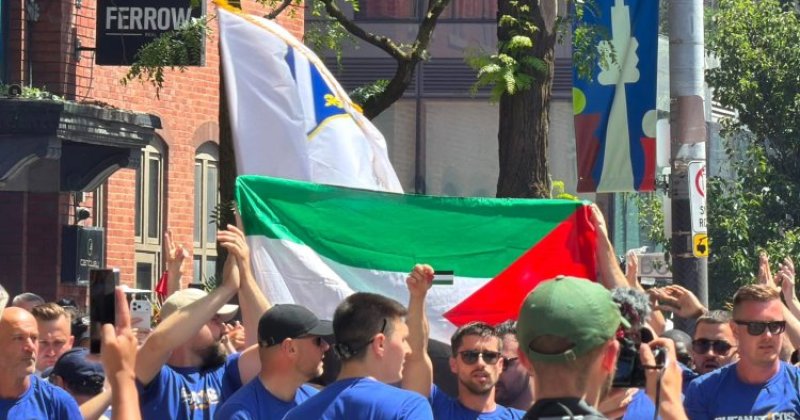 Dünya Kupası'nda Bosnalı taraftarlardan Toronto'da Gazze'ye dev destek!