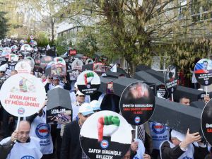 İdlib Katliamı İran ve Rusya Büyükelçiliği Önünde Kınandı