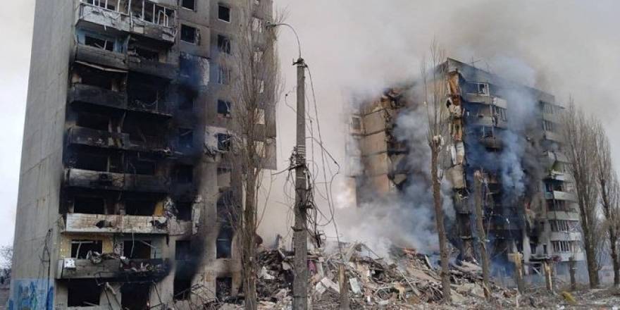 İşgal ordusunun Kiev'deki yıkımı görüntülendi