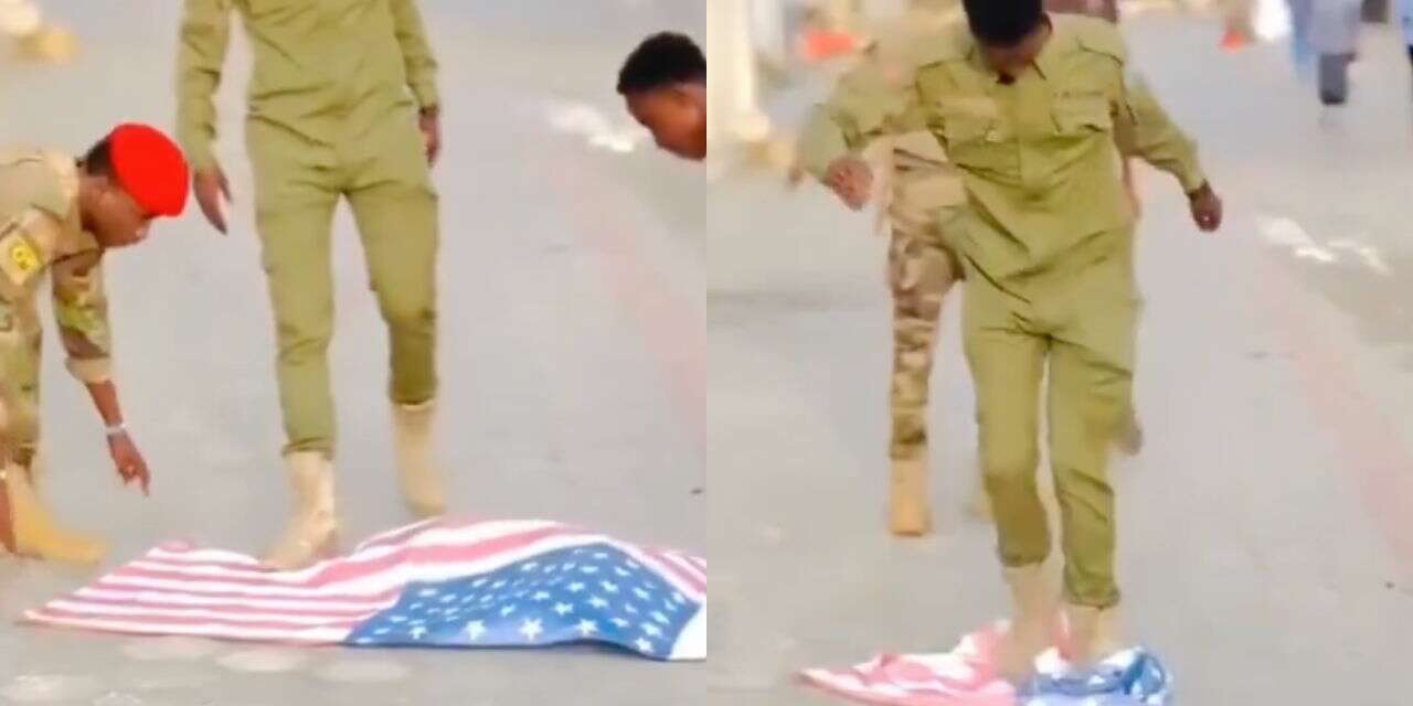 Somali yönetimi Amerikan bayrağına basan askerlerini gözaltına aldı