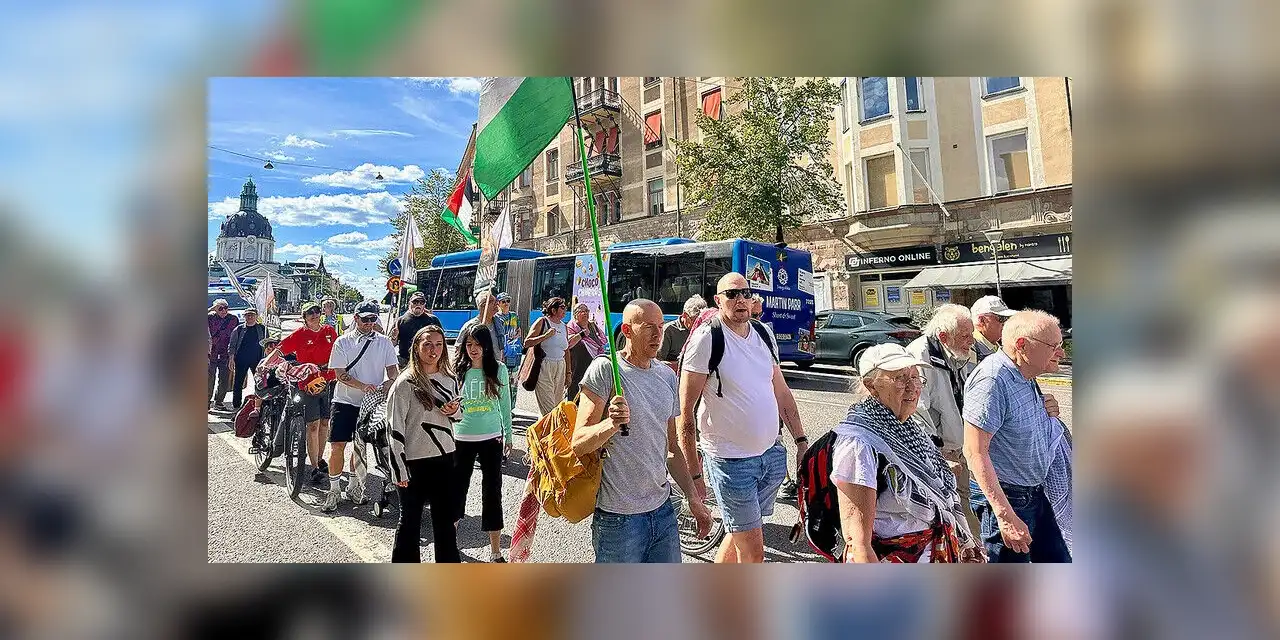İsveç'te İsrail'in Gazze saldırıları ve ateşkes ihlali protesto edildi