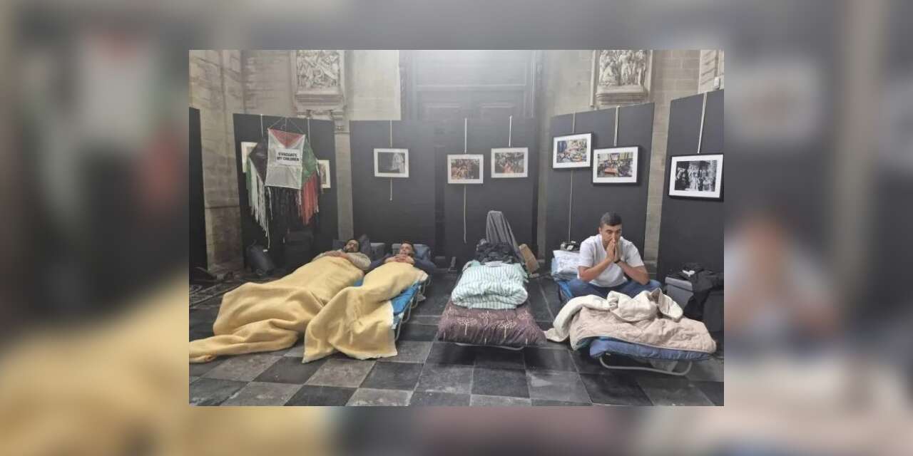 Brüksel’de Gazze’de mahsur kalan Filistinli aileler için açlık grevi