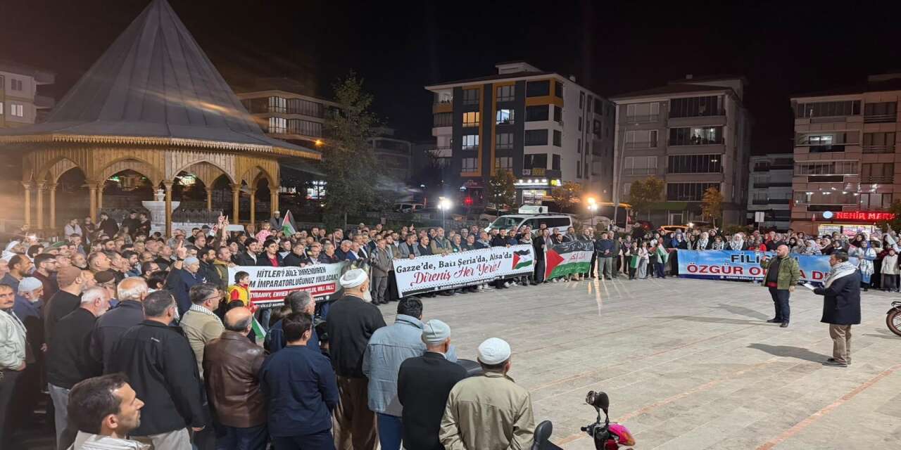 Amasya’da Aksa Tufanı’nın 3. yılında Filistin’e destek eylemi: "Filistin’i unutmuyoruz"
