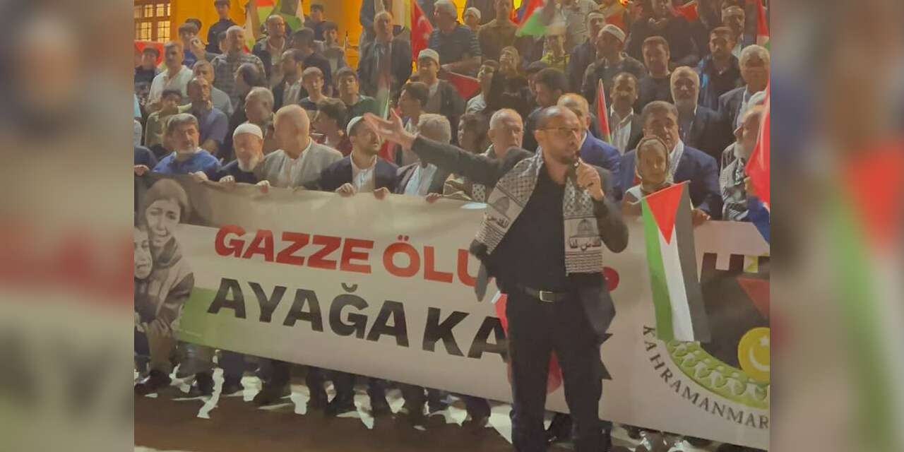 Kahramanmaraş’ta Siyonist İsrail'in Gazze'ye yönelik saldırıları protesto edildi