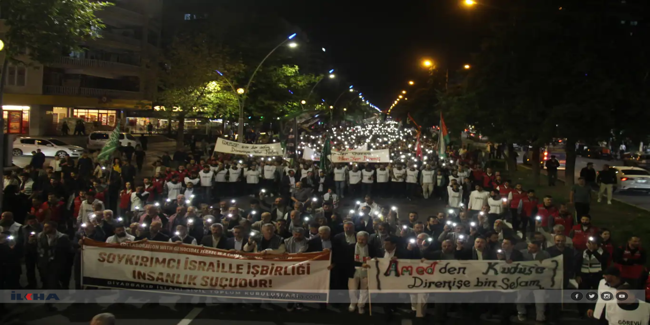 Diyarbakırlılar Aksa Tufanı'nın 3'üncü yıldönümünde Gazze için meydanlardaydı