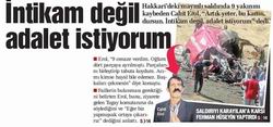 İntikam Değil Adalet İstiyorum