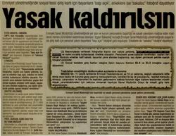 Yasak Kaldırılsın