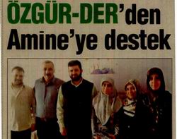 Özgür-Der'den Amine'ye Destek