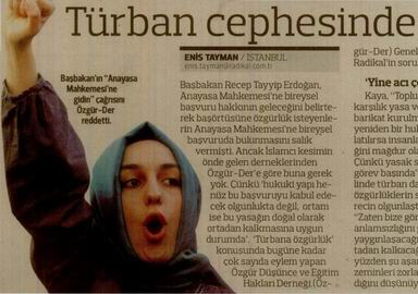 Türban Cephesinde 'Sürpriz' Çıkış