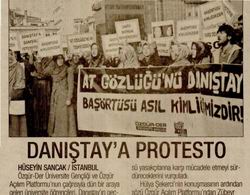 Danıştay'a Protesto