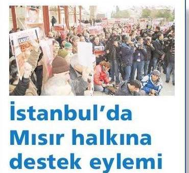 İstanbul'da Mısır'a Destek Eylemi