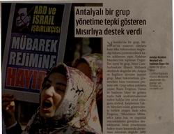 Antalya'dan Mısır Halkına Destek
