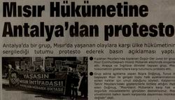 Mısır Hükümetine Antalya'dan Protesto