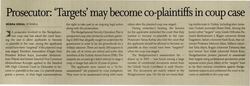 'Targets' May Become Co-Plaintiffs In Coup Case