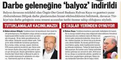 Darbe Geleneğine 'Balyoz' İndirildi