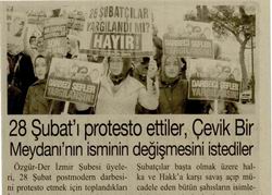 İzmir'de 28 Şubat Protestosu