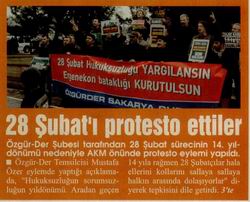 28 Şubat'ı Protesto Ettiler