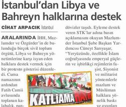 İstanbul'dan Libya ve Bahreyn Halklarına Destek