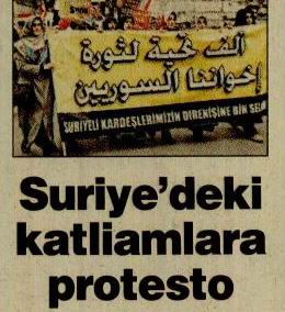 Suriye'deki Katliamlara Protesto
