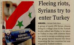 Fleeing Riots, Syrians Try To Enter Turkey
