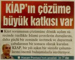 KİAP'ın Çözüme Büyük Katkısı Var