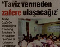 'Taviz Vermeden Zafere Ulaşacağız'