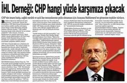 İHL Derneği: CHP Hangi Yüzle Karşımıza Çıkacak