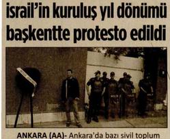 İsrail'in Kuruluş Yıl Dönümü Başkentte Protesto Edildi