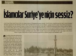 İslamcılar Suriye'ye Niçin Sessiz?