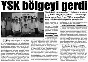 YSK Bölgeyi Gerdi!