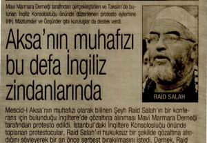 Aksa'nın Muhafızı Bu Defa İngiliz Zindanlarında