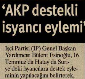 AKP Destekli İsyancı Eylemi