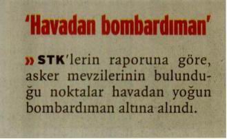 'Havadan Bombardıman'